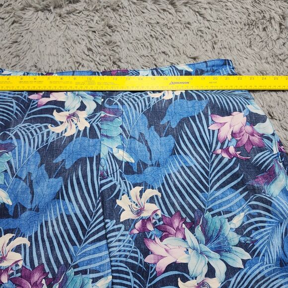 Tommy Bahama Swim Trunks Casual Shorts Mens XXL 2XL Blue Yellow Floral Lined - Picture 7 of 14